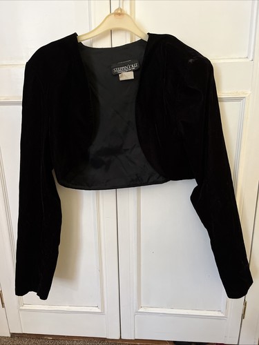 Velvet bolero black long - velvet,
