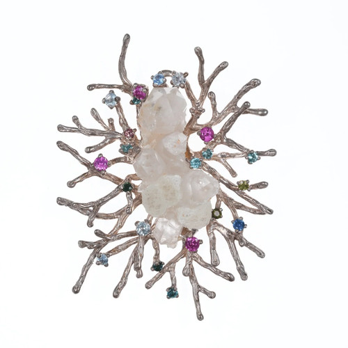 Retro sterling ruby sapphire - ruby,,