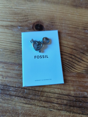 New fossil heart arrow charm - new,
