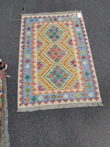 Handwoven kilim rug - rug, bright