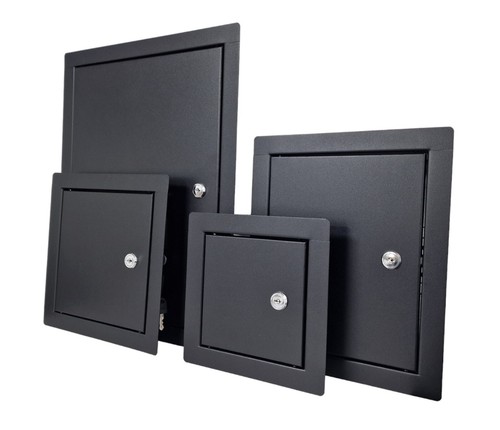 Black access panel with lock - access,