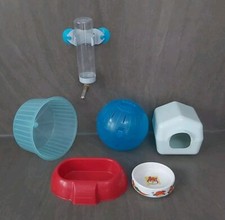 Job Lot Hamster Gerbil Rat Mouse Rodent Plastic Toys Ball Wheel Food Bowl Water 