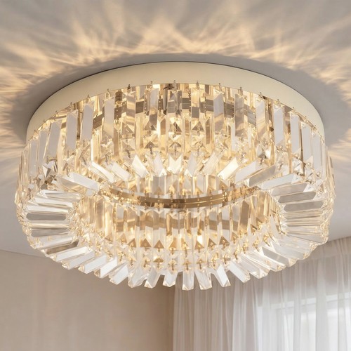 Homcom crystal ceiling light - crystal,