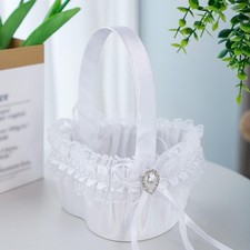 Flower Girl Basket Satin