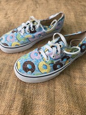 Vans Authentic Doughnut Print Canvas Trainers - Size 4