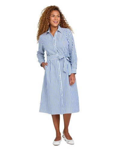 Womens stripe cotton - womens, belted