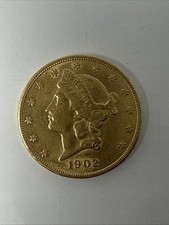1902 S Coronet Head $20 Dollar Double Eagle Liberty Head 33.44 g 22k