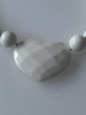 Gorgeous Preowned Lola Rose White Gemstone Chunky Statement Desinger Necklace