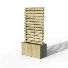 Wooden Trellis Garden Planter Living Wall Vegetable Flower Box (0.9m x 0.39m)