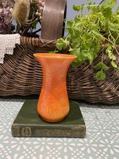 Vintage 13 Cm Royal Lancastrian Pilkington Orange/Vermilion Vase, form 3130