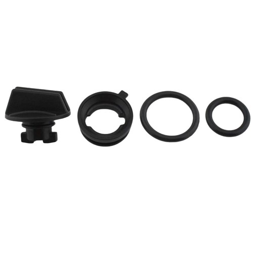 Black oil filler cap - black, kit