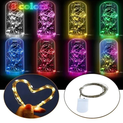 Led copper wire fairy lights - copper,