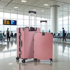 2 Piece Luggage Suitcase Set Travel Trolley 4 Wheels Spinner Case 20 +24inch Set