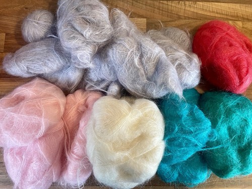 Mixed colours mohair - colours:, wool