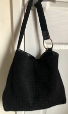 River Island Woven black Slouch Bucket bag,Hand bag,Shoulder bag