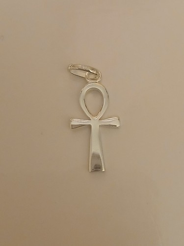 24mm sterling silver ankh - sterling,