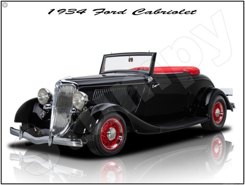 1934 ford cabriolet - , black