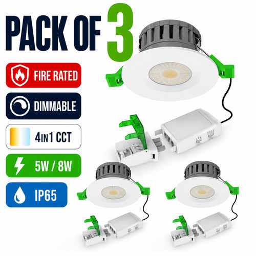 Pack tac 8w led fire - of,