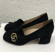 Gucci Suede GG Marmont Pumps