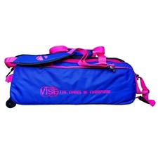 Vise 3 Ball Triple Tote Blue Pink Bowling Bag