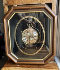 Vintage Ken Broadbent Quality Collages Pocket Watch Chain Wall Clock