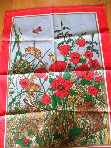 Vintage cotton tea towel - ,