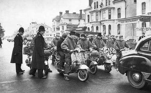 1965 mods scooters - mods, at