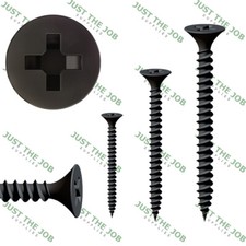 BULK Black Bugle Head Drywall FINE Threaded Screws -Drylining Wood Framework