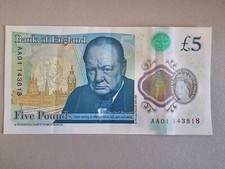 RARE £5 POUND NOTE PLASTIC