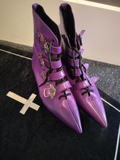 Goth Pikes Winklepickers,size 8 Purple