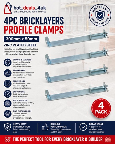 4pc bricklayers profile clamps - profile,