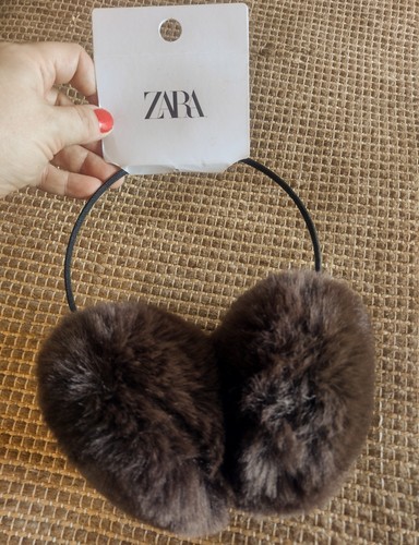 Zara faux fur ear muffs - zara,