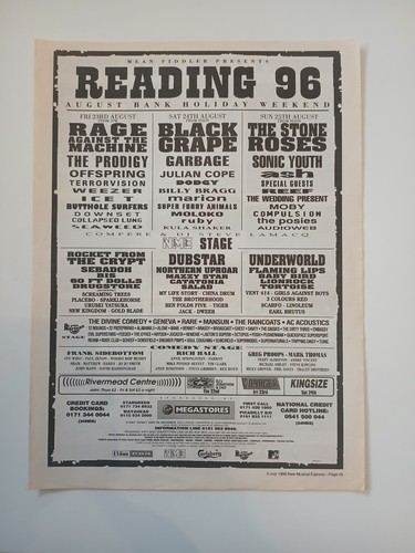 Reading festival 1996 - reading, sonic