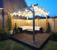 Heavy Duty Wooden Timber Garden Patio gazebos/Pergolas kits with 2.7m posts