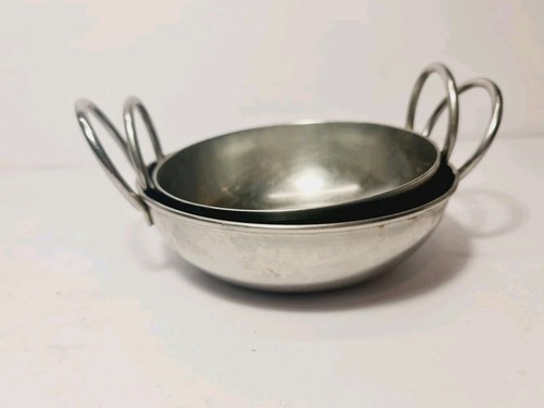 Stainless steel balti kadai - steel,