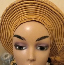 Elegant African Auto Gele Plated   (CLEARANCE SALES!!.) £18.50+£2.96 BARGAIN!!!