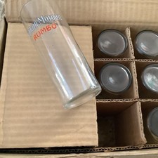 6 Rare Vintage Captain Morgan “Rumbo” Tall Glasses In Original Box 