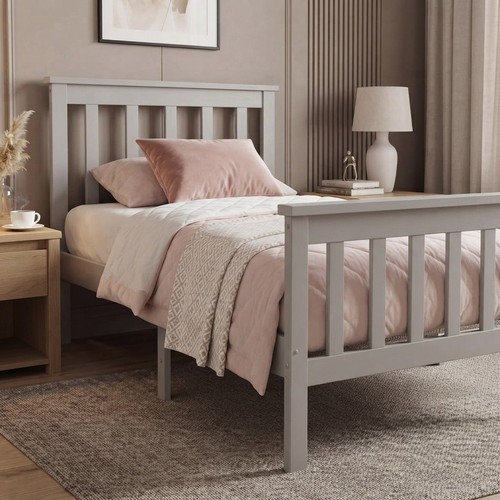 Elegant single bed frame - single, 3ft