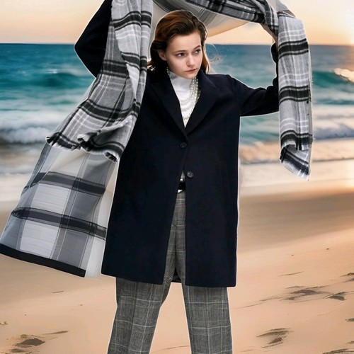 Zara women plaid scarf - zara, women's