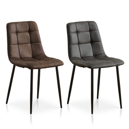 Faux leather dining chairs - faux,