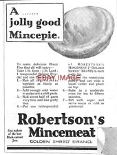1929 Advert for Robertson's 'GOLDEN SHRED' Mincemeat Small Print Ad 743/110