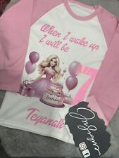 Personalised Barbie childrens birthday pyjamas