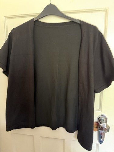 Ladies black shrug cardigan - black,