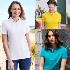 Ladies Polo T-Shirt Plain for