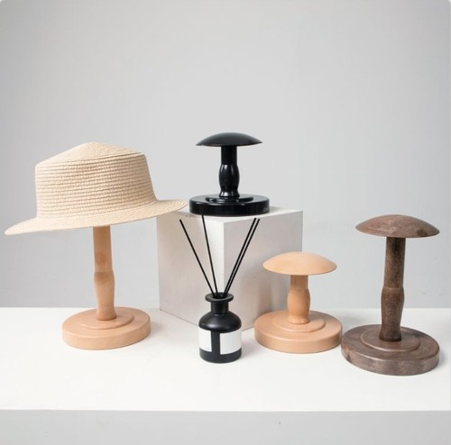 Vintage wood hat holder - holder, stand