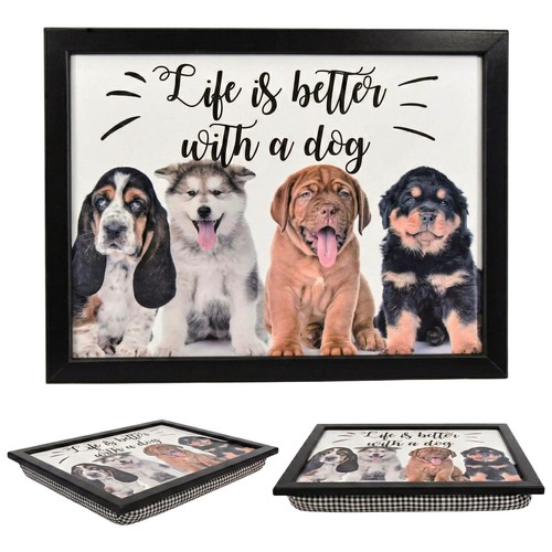 Wooden lap tray with bean - lap,