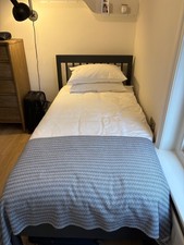 John Lewis spindle bed frame, single bed with silentnight mattress used