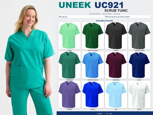 Uneek scrub tunic - tunic, unisex