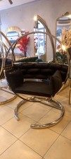 Chrome Kayzia Swing Chair with Cushion. Brand New. Custom Made ART DECO