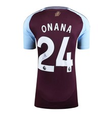Amadou Onana Signed Aston Villa 2024-25 Home Football Shirt COA